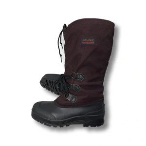 Sorel Kaufman Canada Burgundy Felt Lined Winter Boots